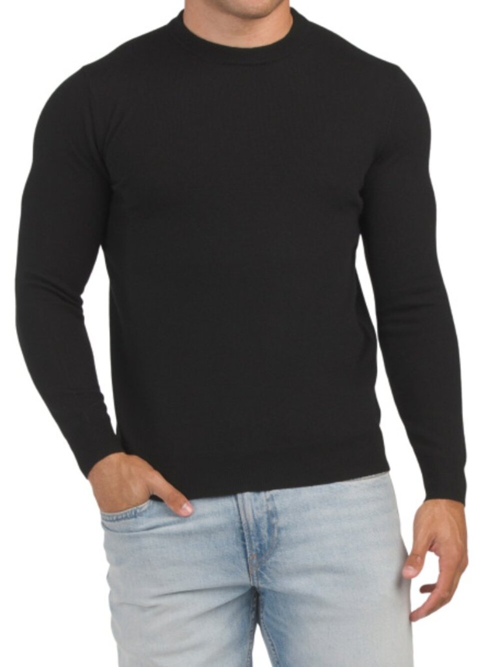 JASON WU Extrafine Merino Wool Long Sleeve Crew Neck Pull Over Sweater
